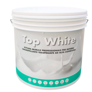 Top White – Pittura murale professionale per interni idrorepellente traspirante ad alta copertura