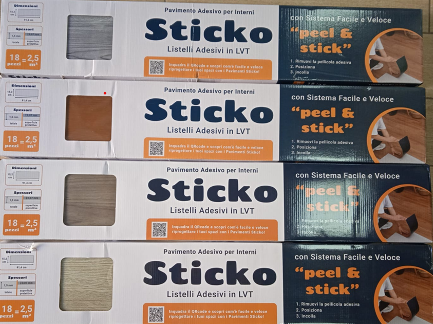 Sticko listelli adesivi in lvt