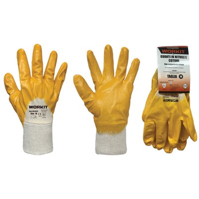 GUANTO NITRILE NBR GIALLO WORKIT